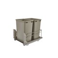 Rev-A-Shelf Rev-A-Shelf - Double 35 Quart Under Mount Trash Can Pull-Out with Soft-Close Slides, Champagne 53WC-1835SCDM-212